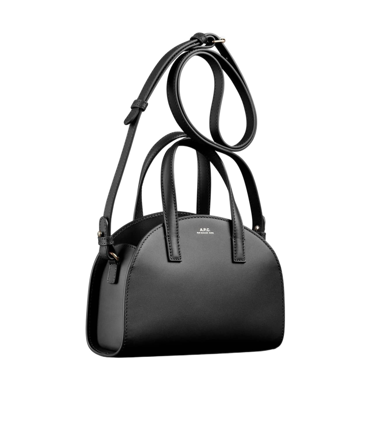 Apc A.p.c. Curved Silhouette Tote Bag In Black