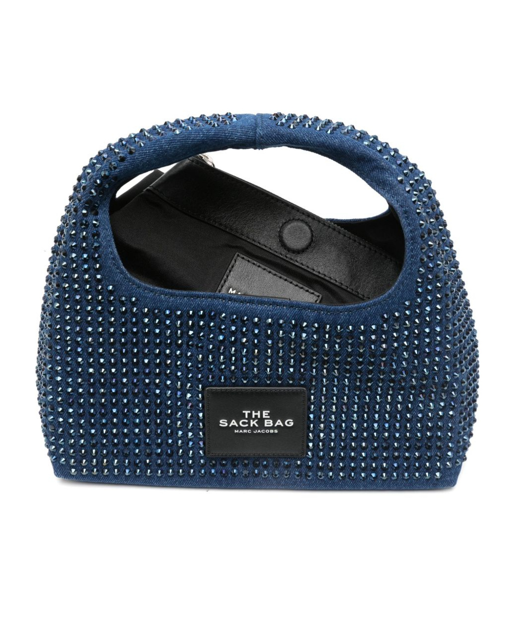 Marc Jacobs Textured Blue Shoulder Bag With Sparkling Embellishments In Blue