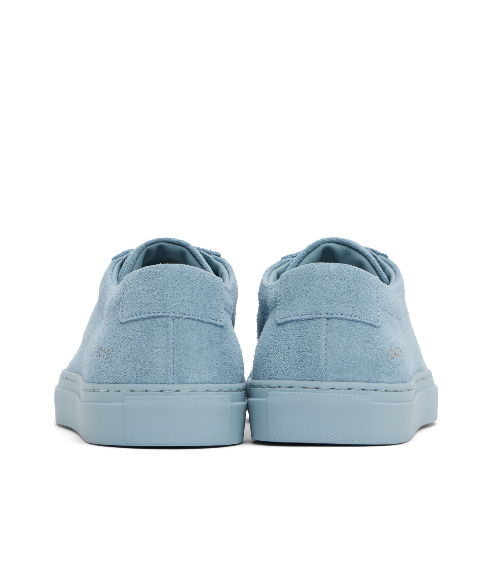 Common Projects Blue Achilles Tonal Suede Sneakers In Blue