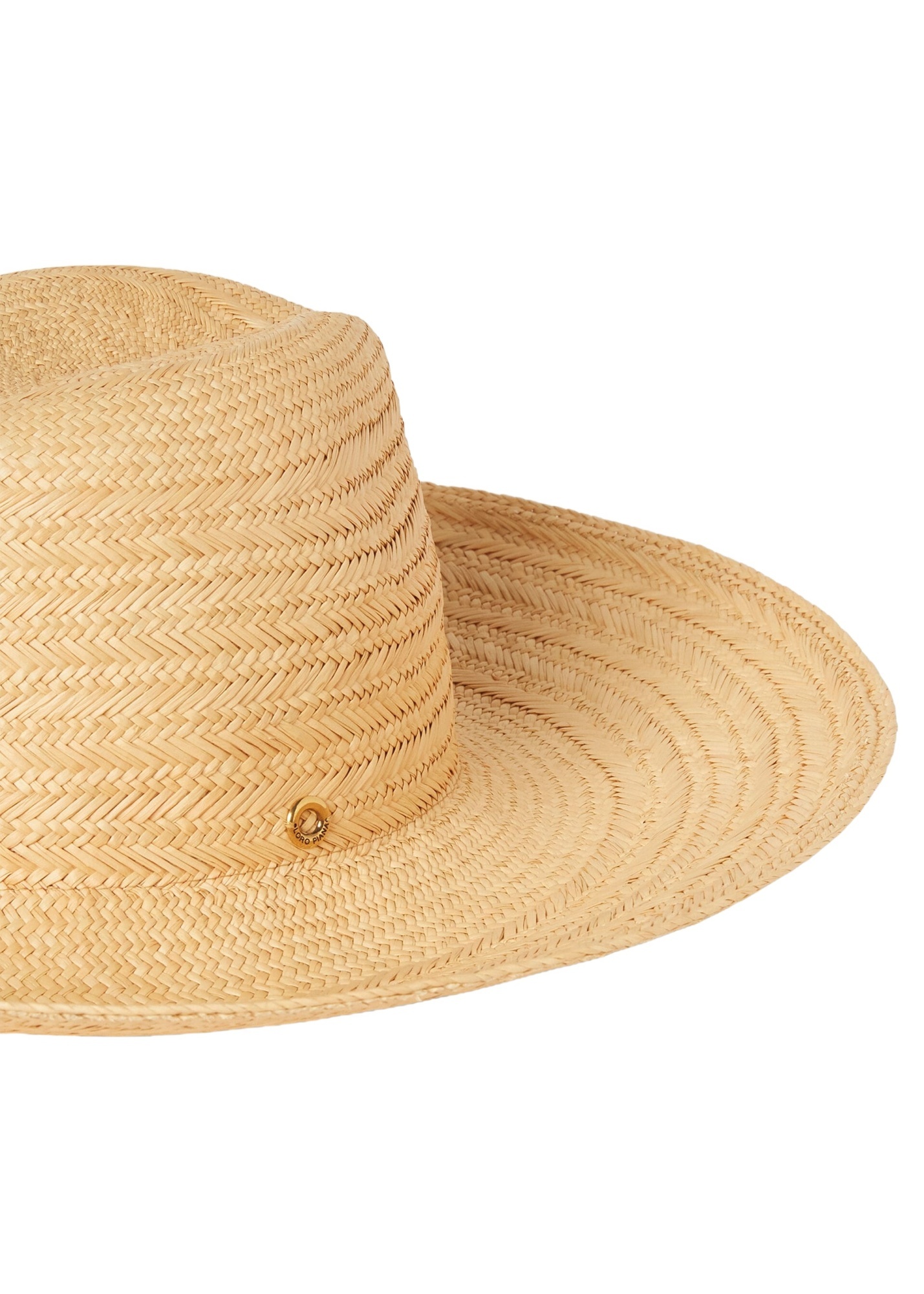 Loro Piana Akemi Hat With Wide Brim In Natural Straw Yellow