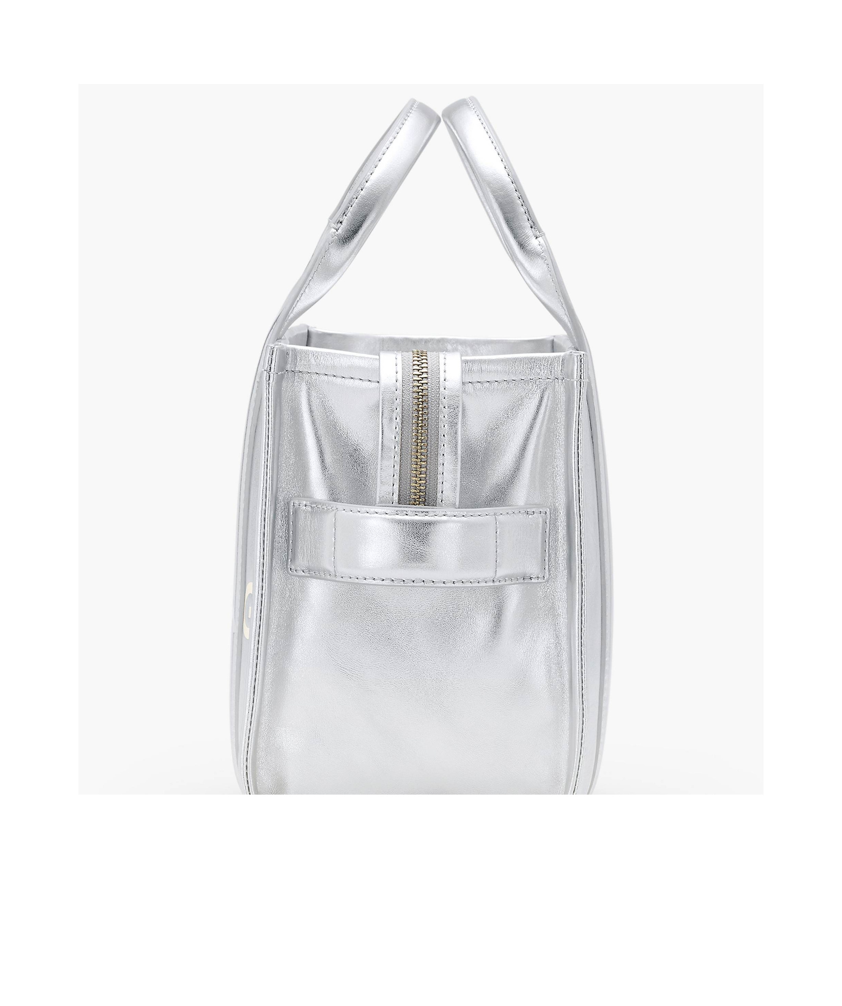 Marc Jacobs The Metallic Leather Tote Bag In White