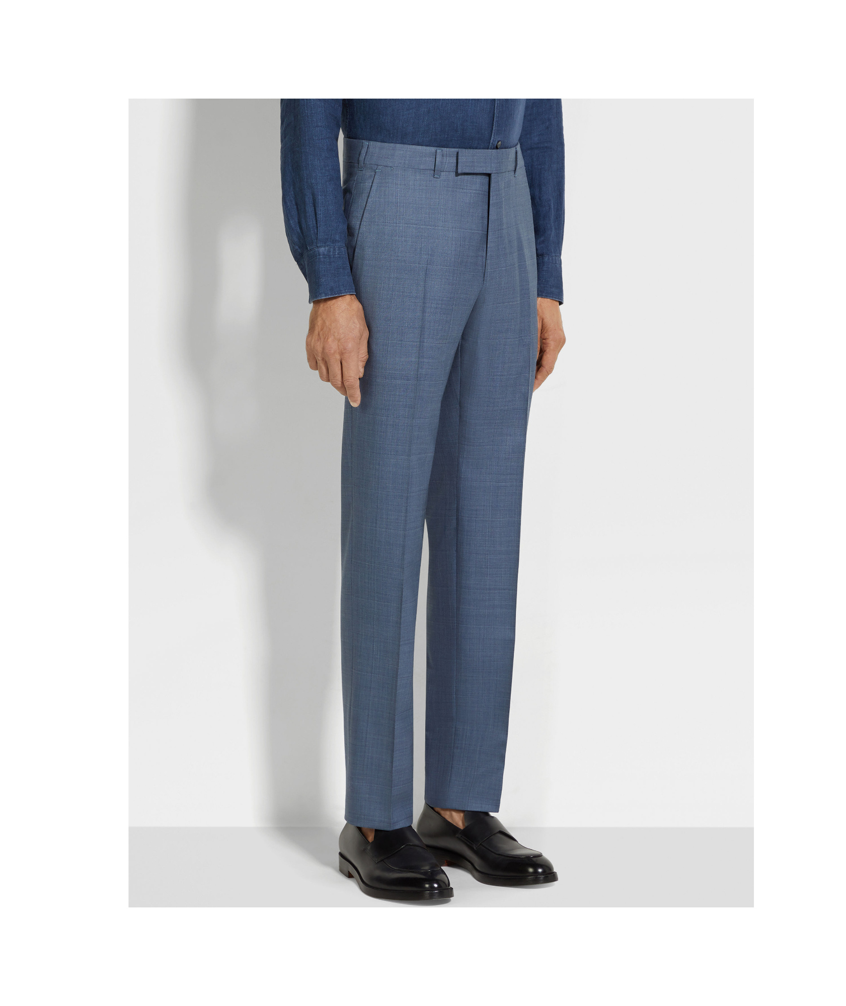 Zegna Centoventimila Wool Suit In Blue