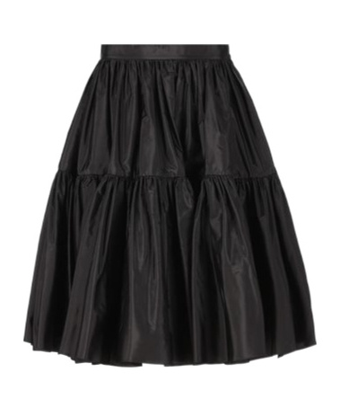 Valentino Taffeta Silk Skirt In Black