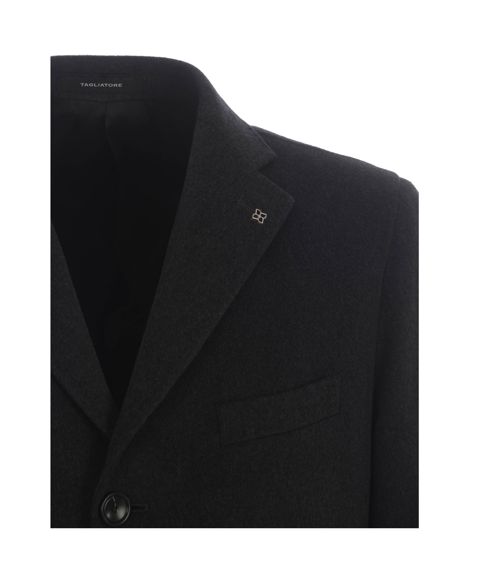 Tagliatore Single-breasted Coat Featuring Back Vent In Black