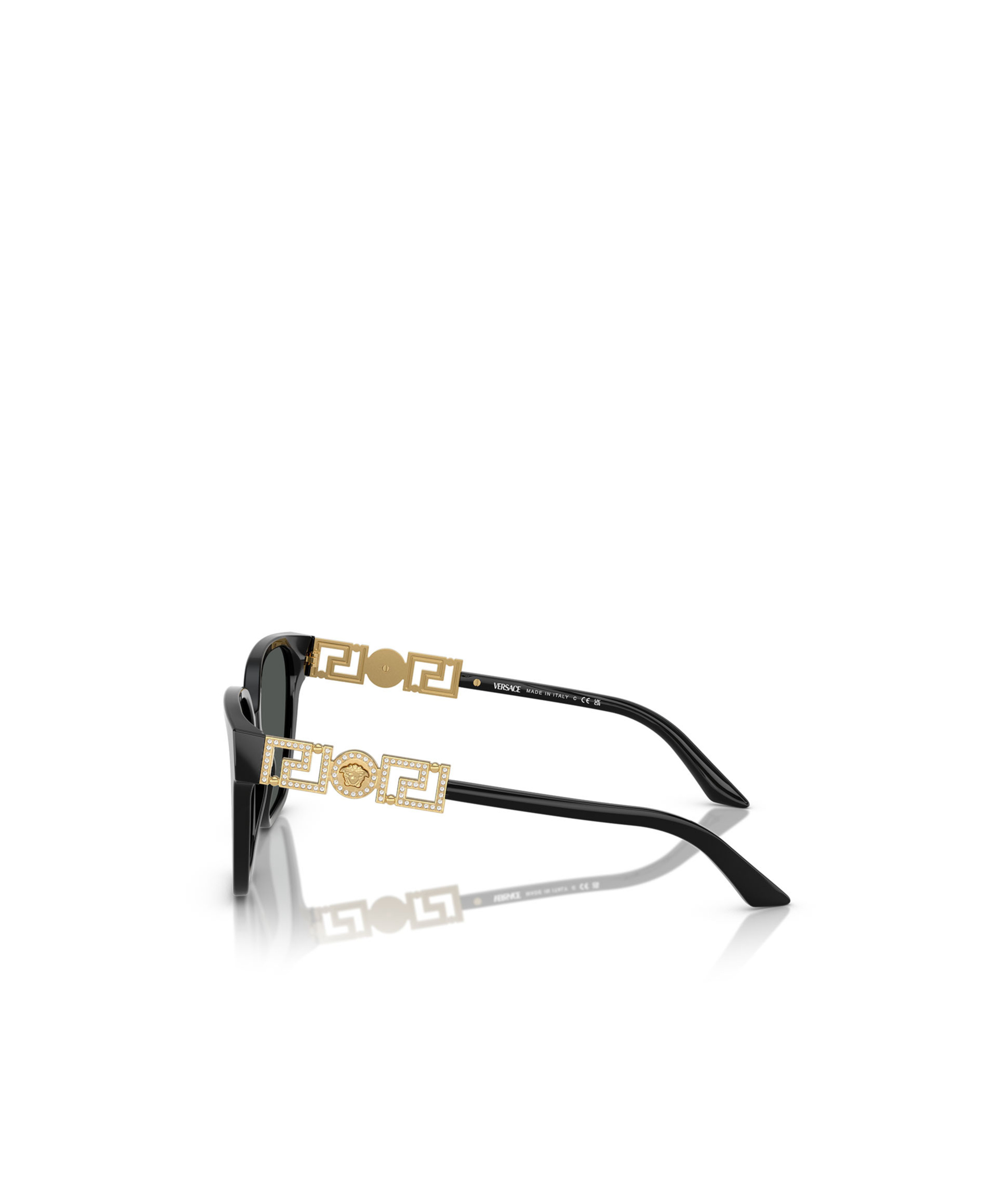 Versace Geometric Frame Sunglasses In Black