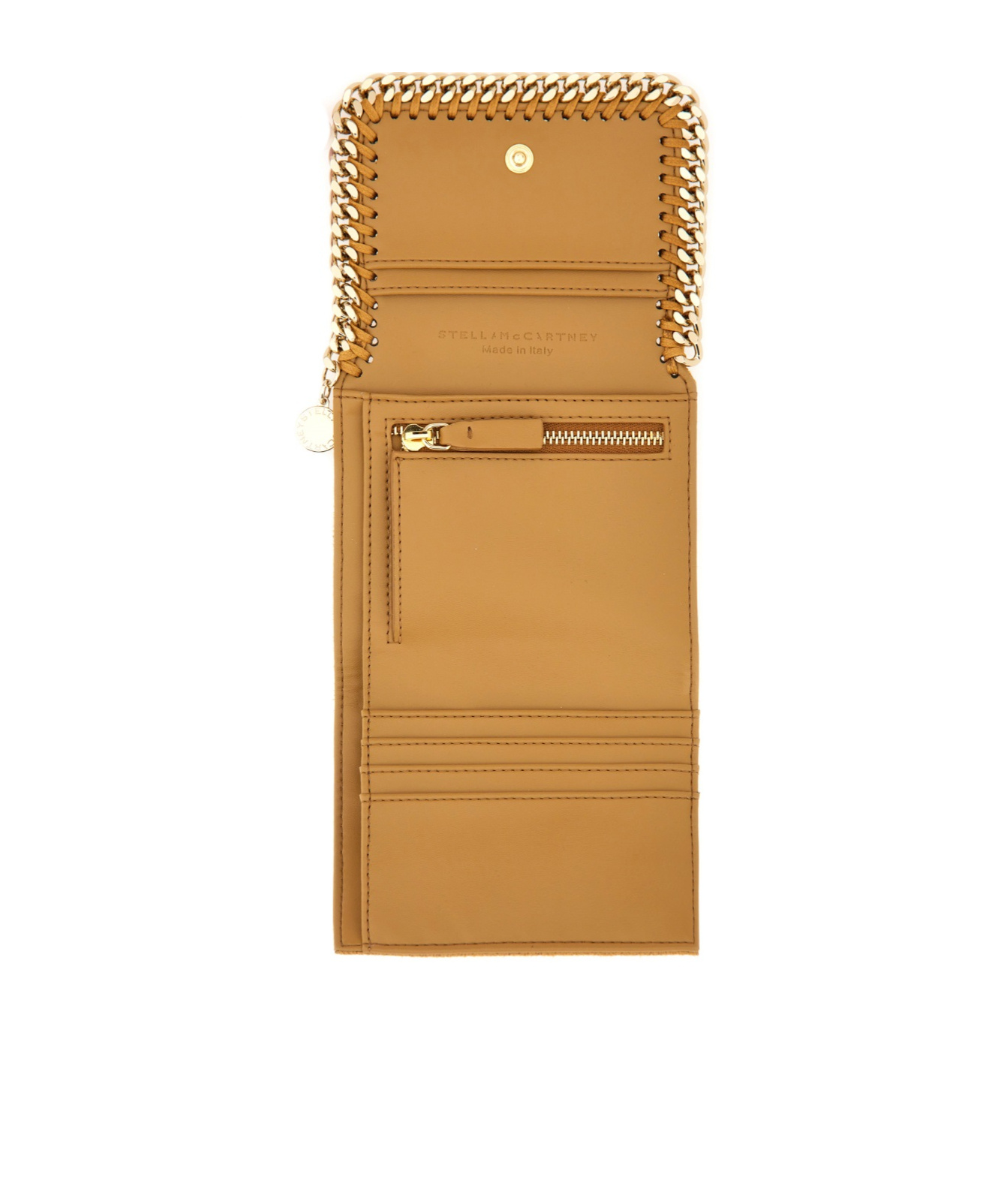 Stella Mccartney Falabella Tri-fold Wallet In Brown