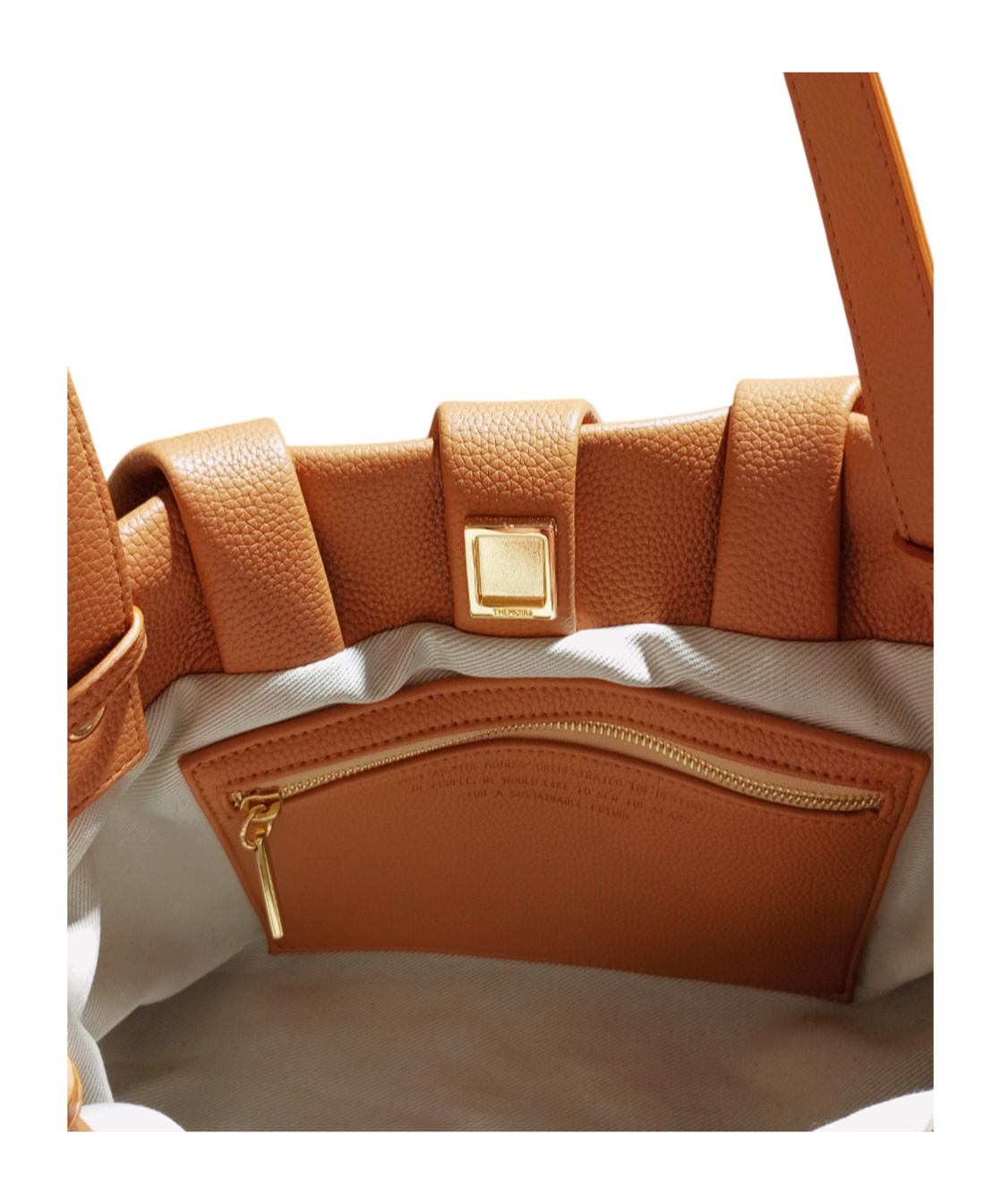 Themoirè Double-handle Handbag In Brown