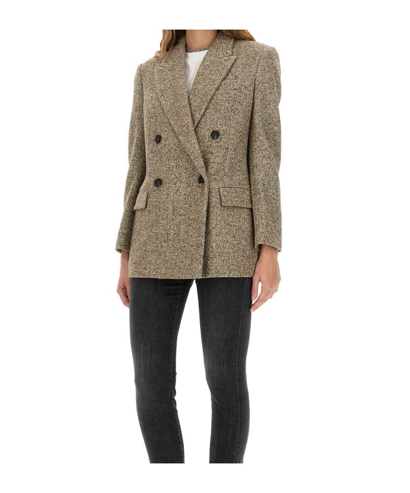 Brunello Cucinelli Long-sleeved Suit Jacket In Brown