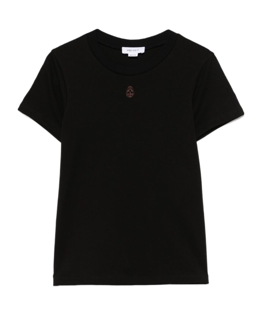 Alexander Mcqueen Alexander Mc Queen Skull Cotton T Shirt In Black