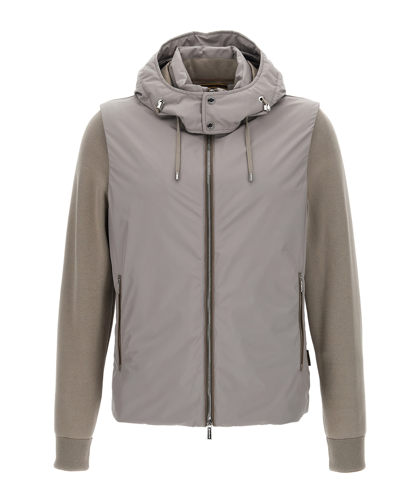 Moorer Dove Grey Polyester Evan Down Jacket In Gray