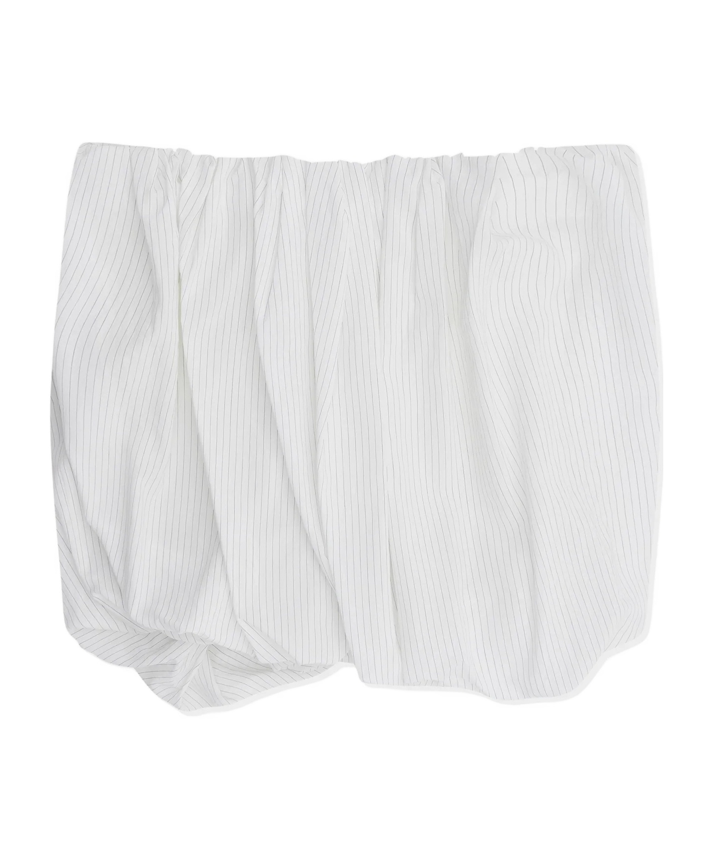 Jw Anderson Pinstripe Balloon Mini Skirt In White