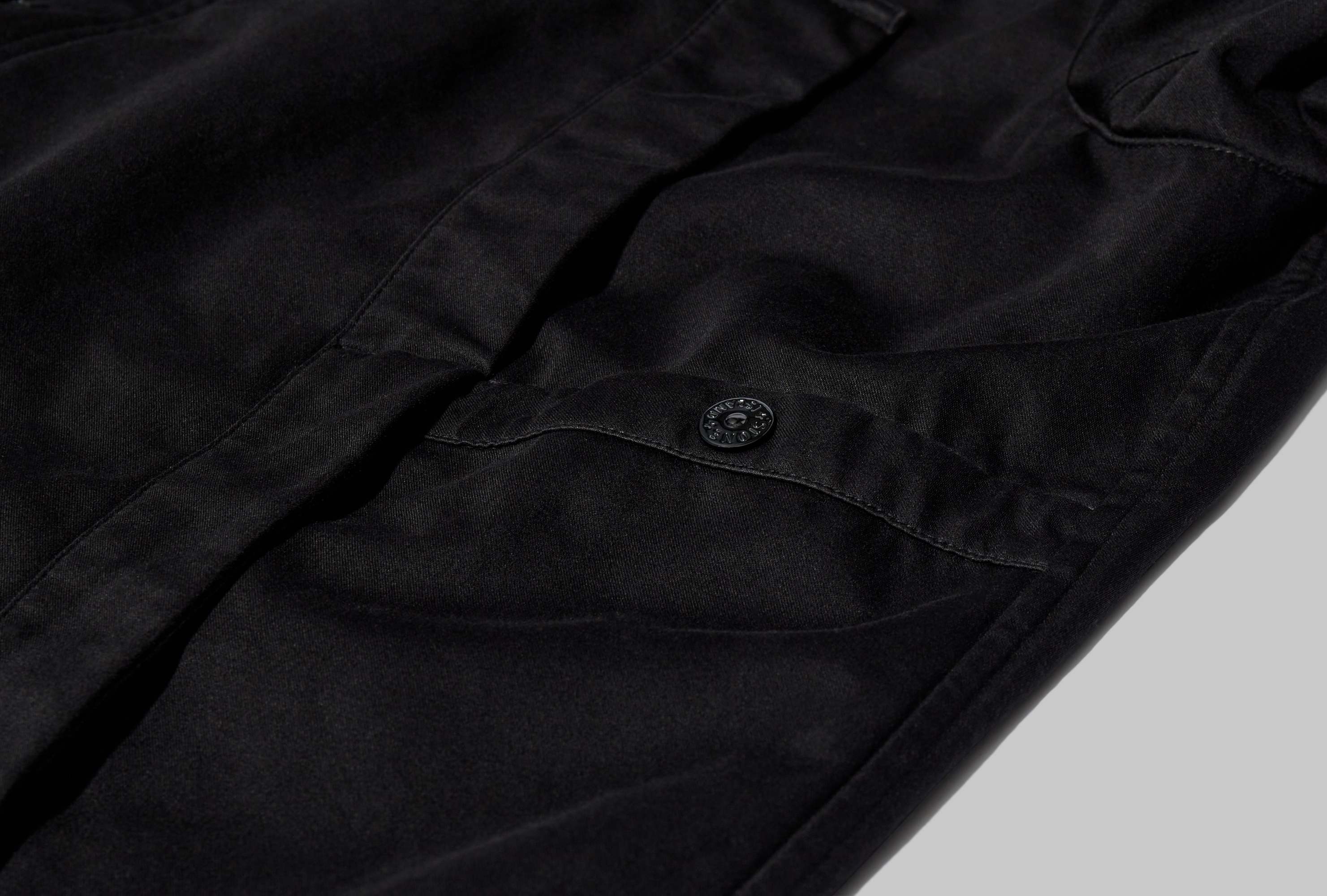 Stone Island Capospalla Lungo Coat In Black