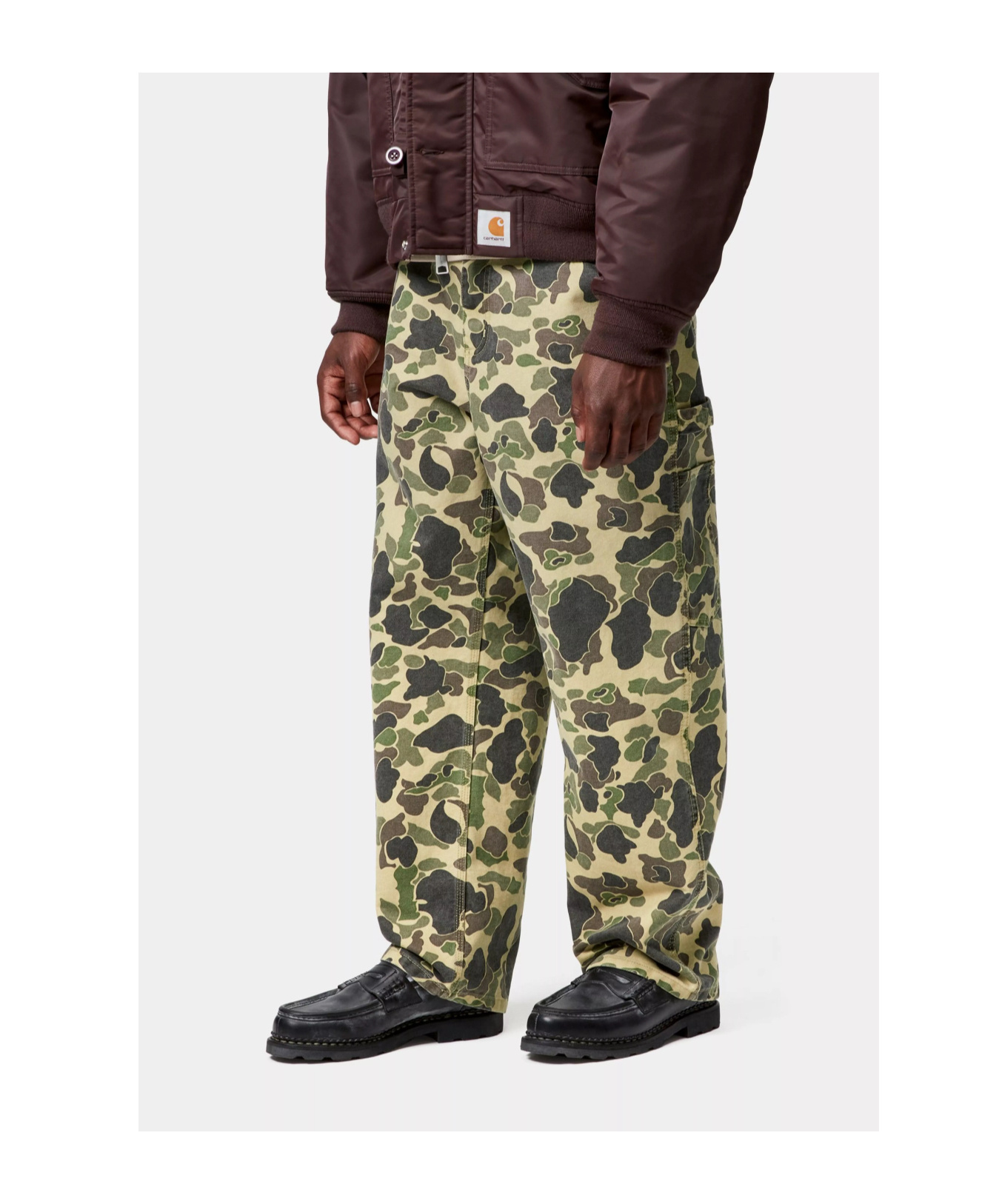 Carhartt Wip Trousers Green In Yellow
