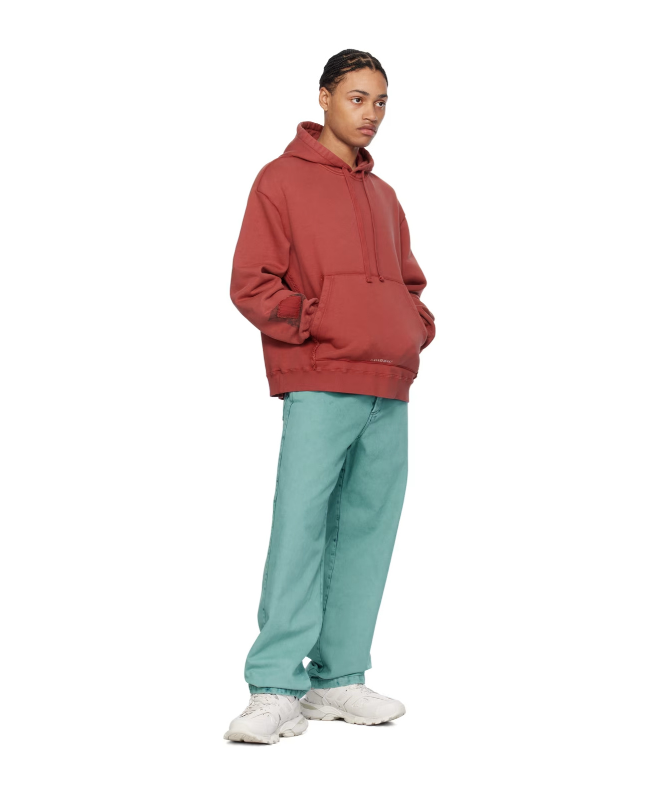 A-cold-wall* Hooded Long-sleeved Sweater In Brown