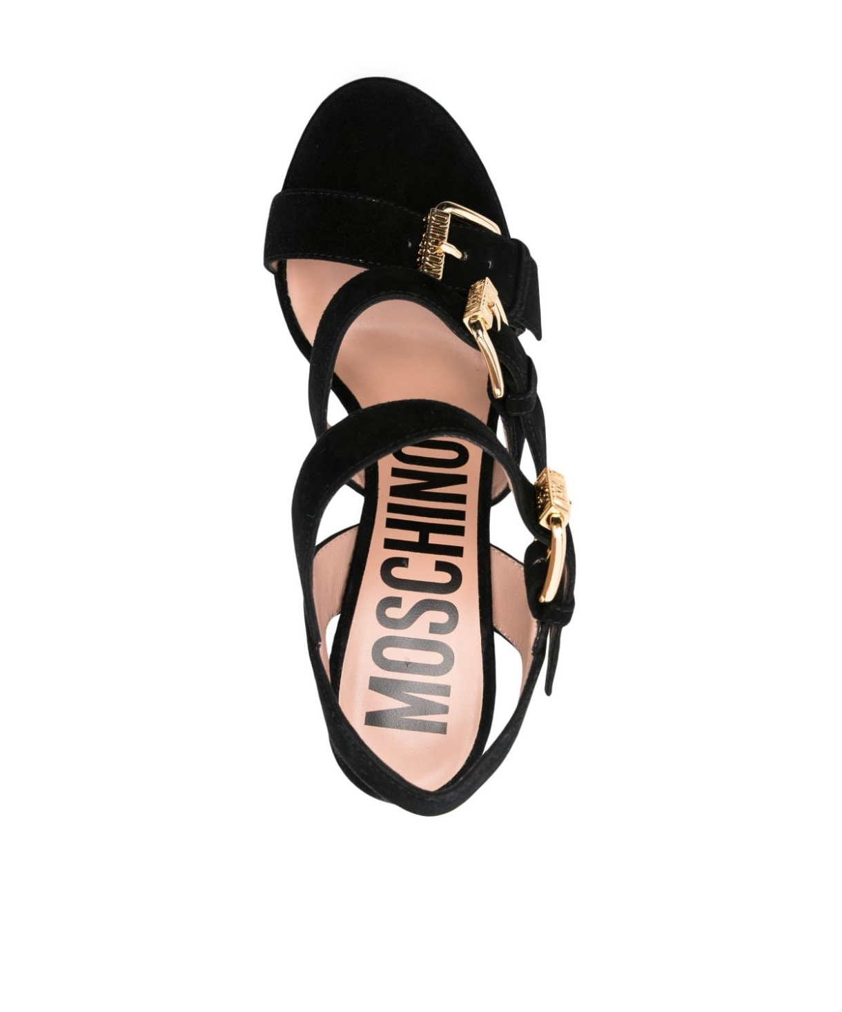 Moschino Sandalen Mit Schnalle 130mm In Black