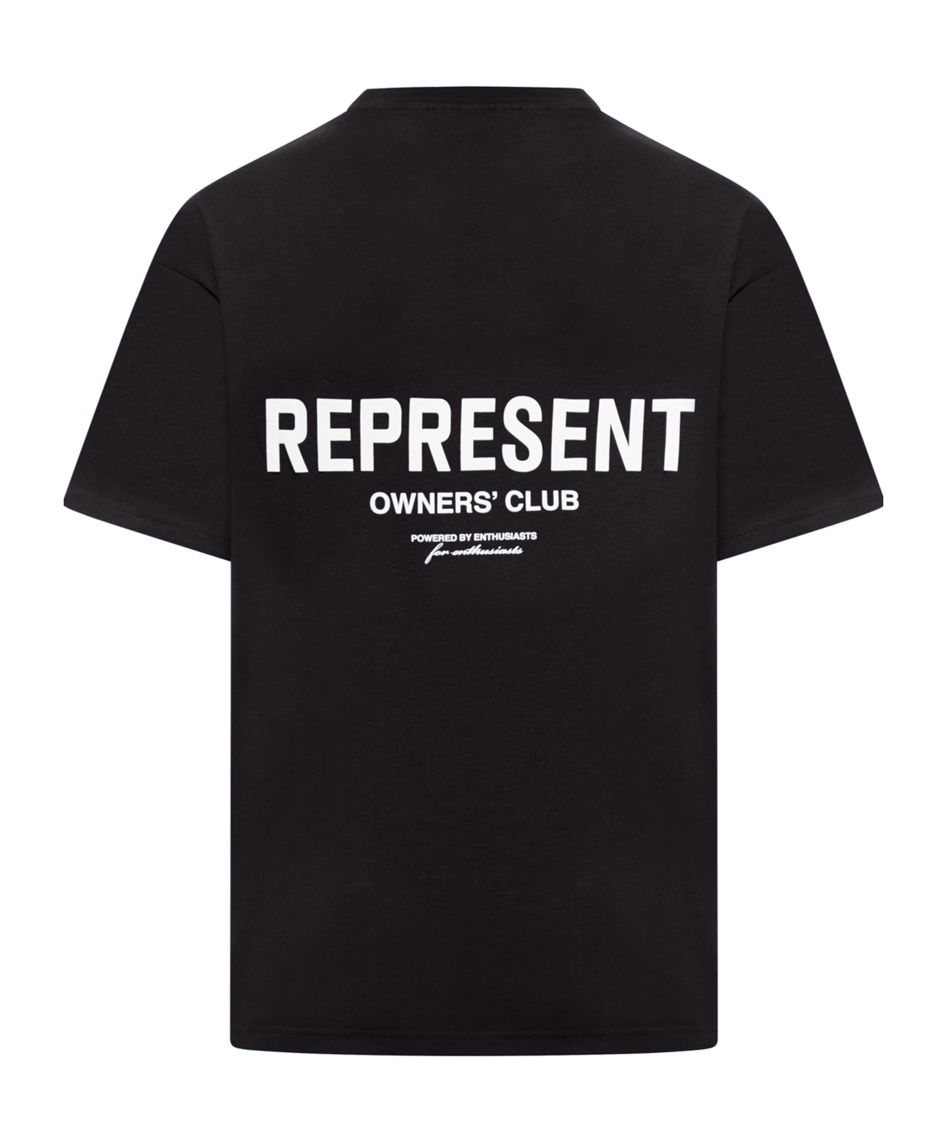 Represent Owners Club Logo Printed Crewneck T-shirt In Black