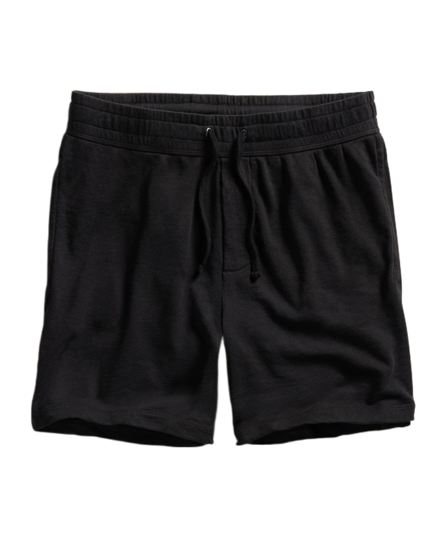 James Perse Mélange-effect Cotton Track Shorts In Black