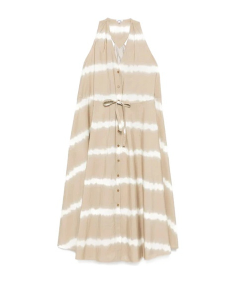 Aspesi Midi Lines Dress In Multi