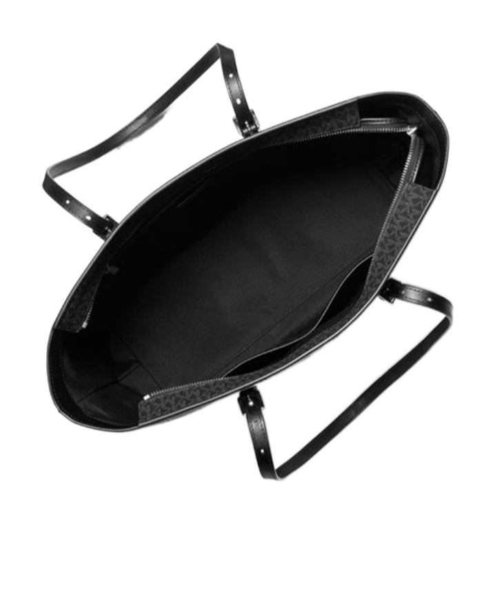 Michael Kors Large Quinn Signature Logo Tote In Black