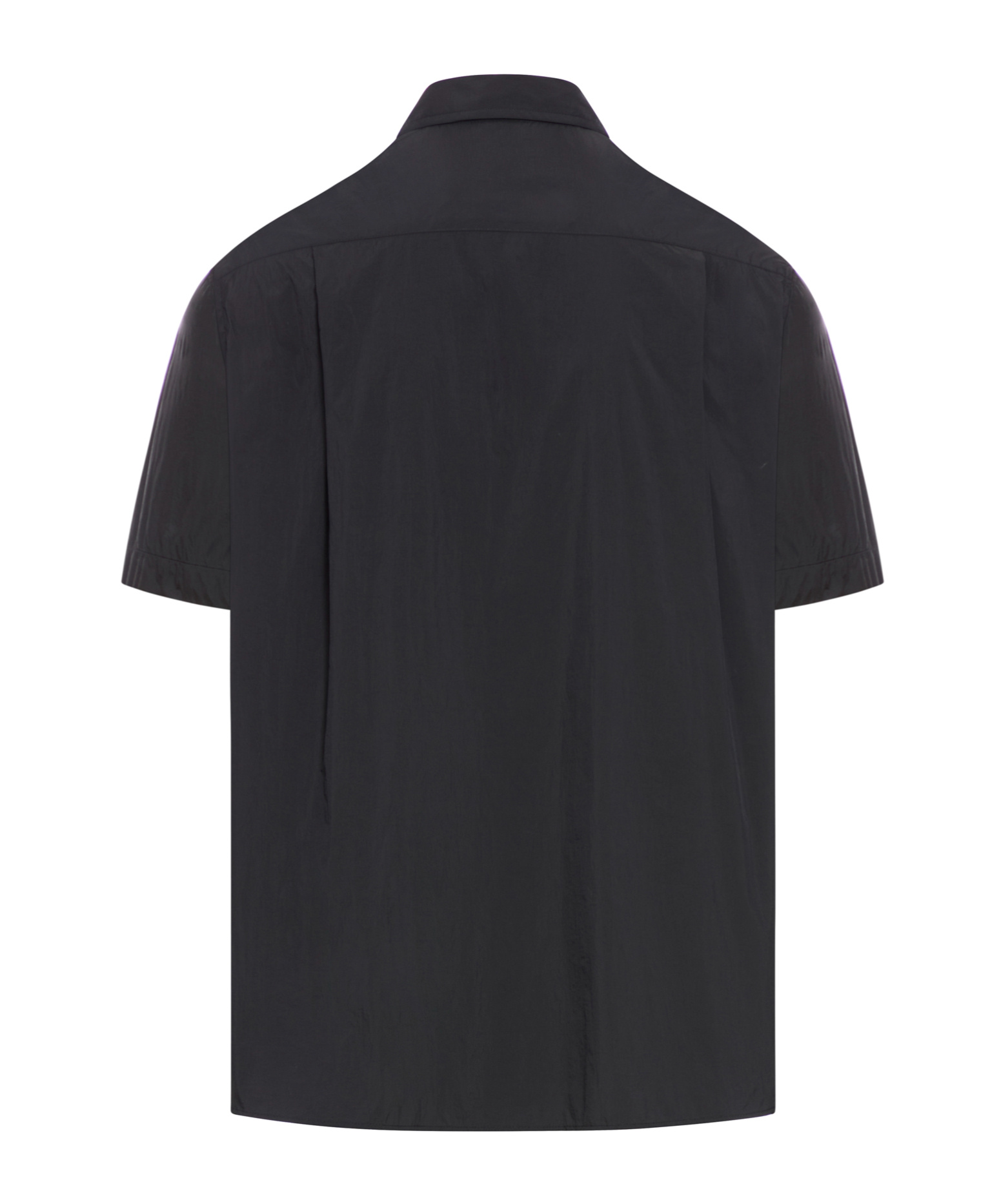 Sacai Short-sleeve Button-up Shirt In Black