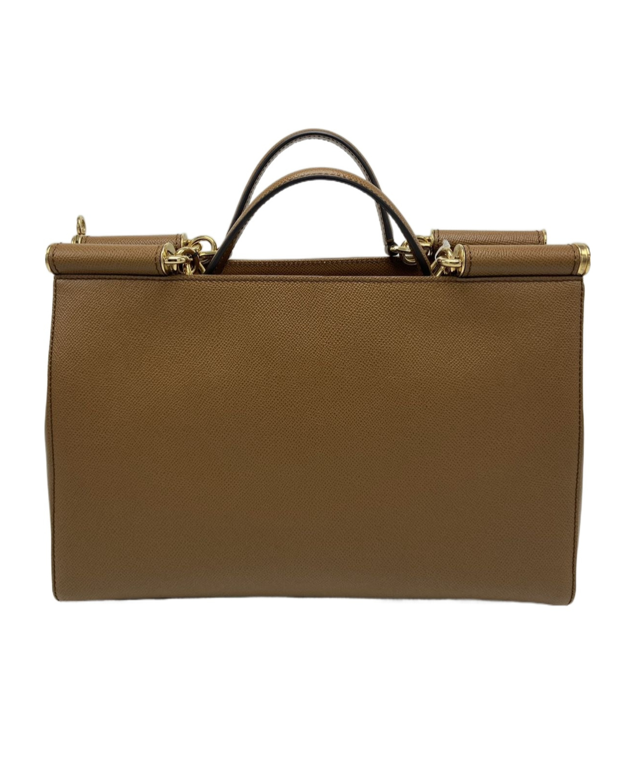 Dolce & Gabbana Double Handle Tote Bag In Brown