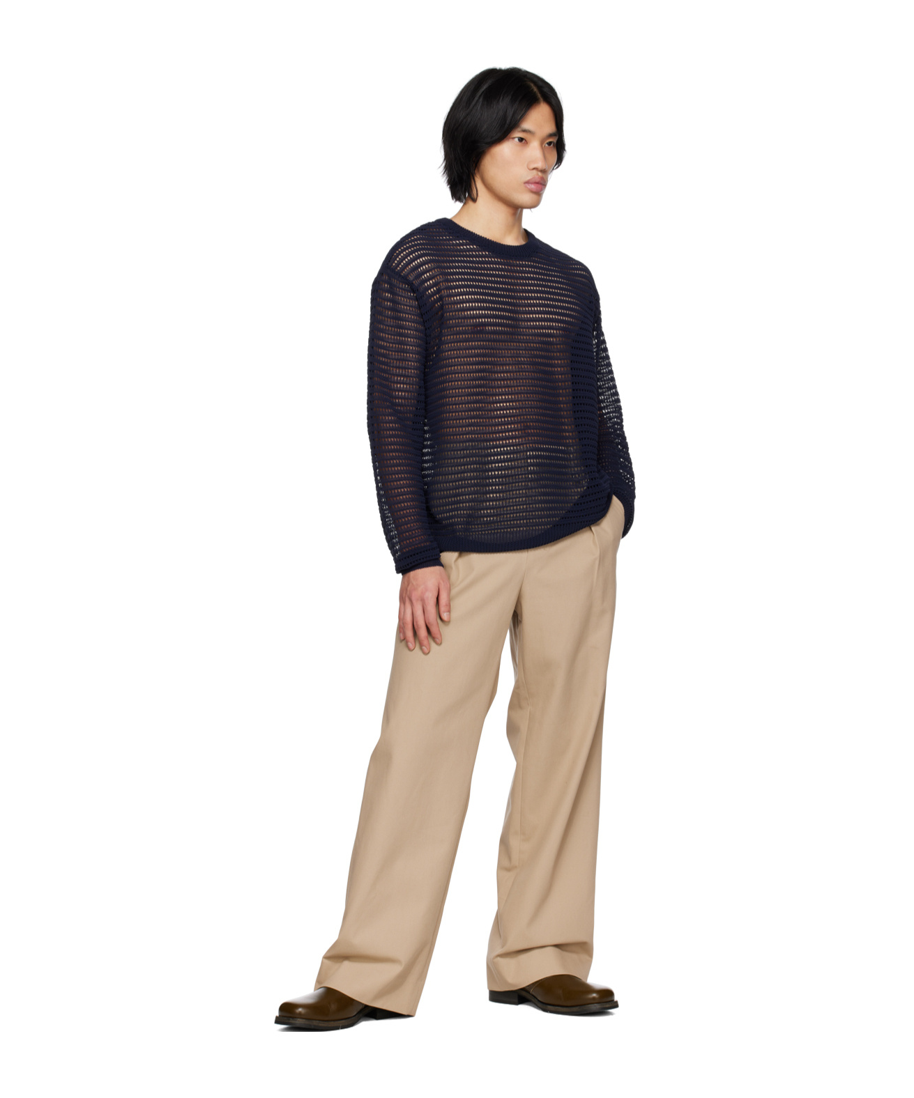 Wooyoungmi Round Neck Long-sleeved Sweater In Black