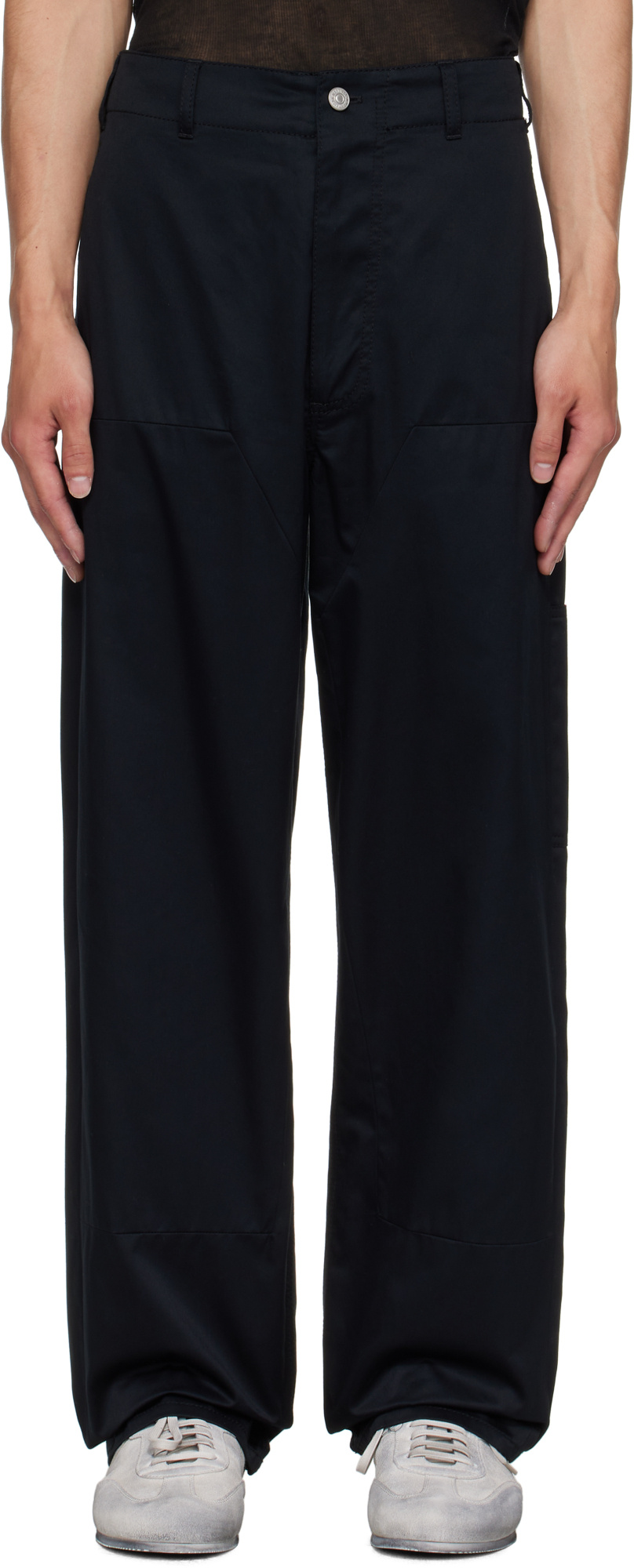 Mm6 Maison Margiela Straight Leg Pants In Black