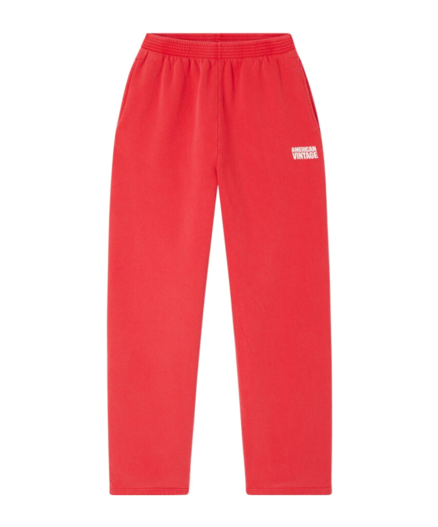 American Vintage Elastic Waist Sweatpants In Red