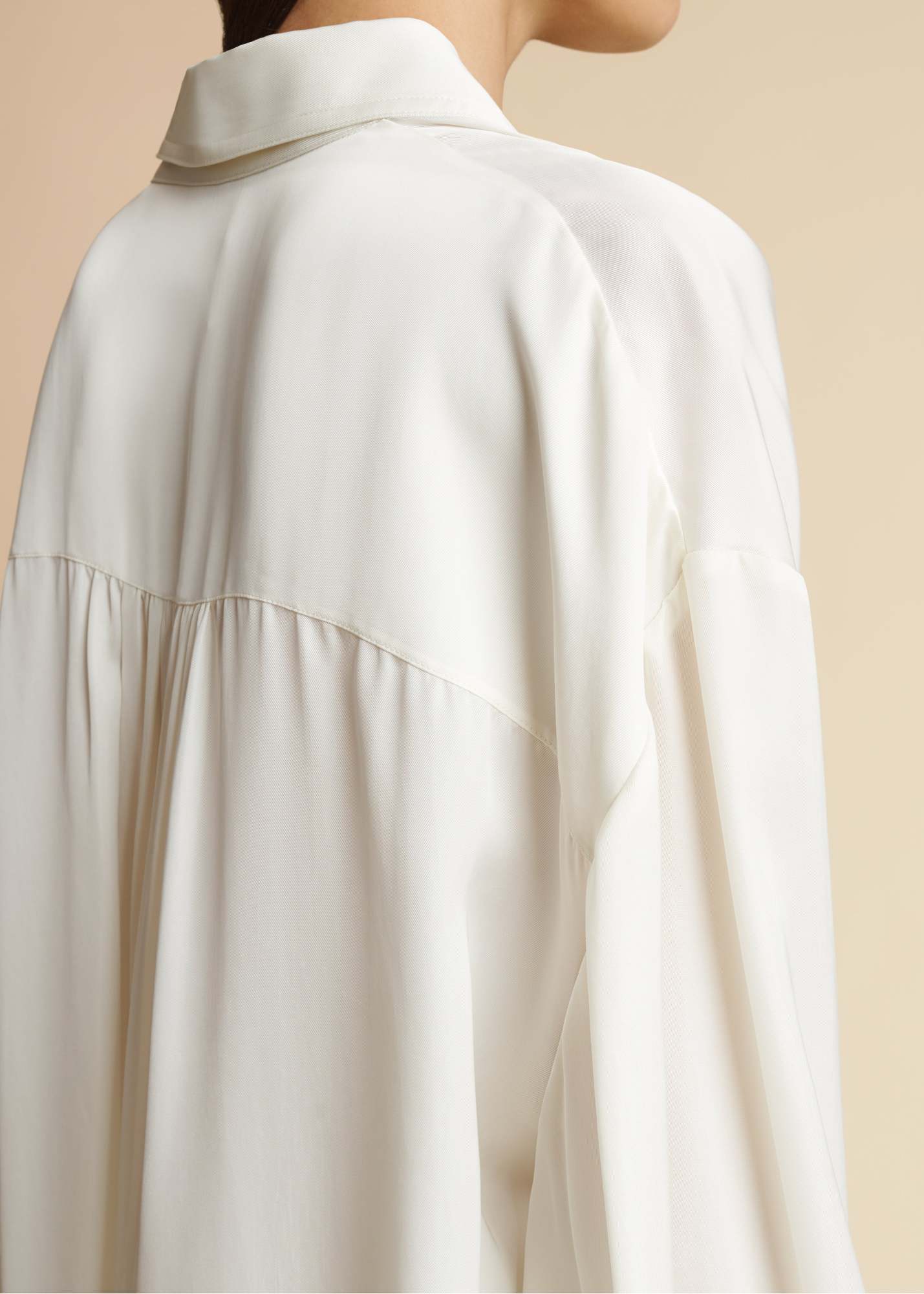 Khaite Bam Long-sleeved Shirt In Nude