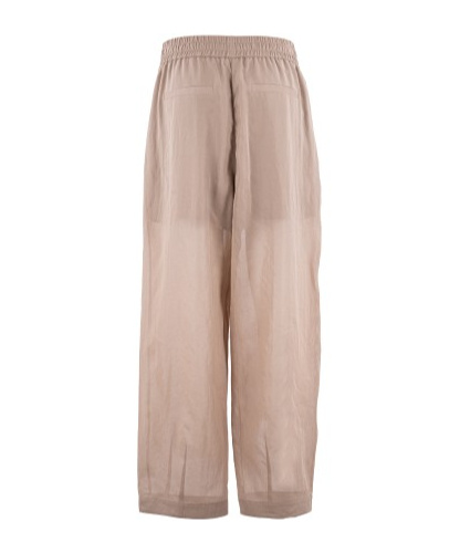 Brunello Cucinelli Drawstring Design Casual Pants In Nude