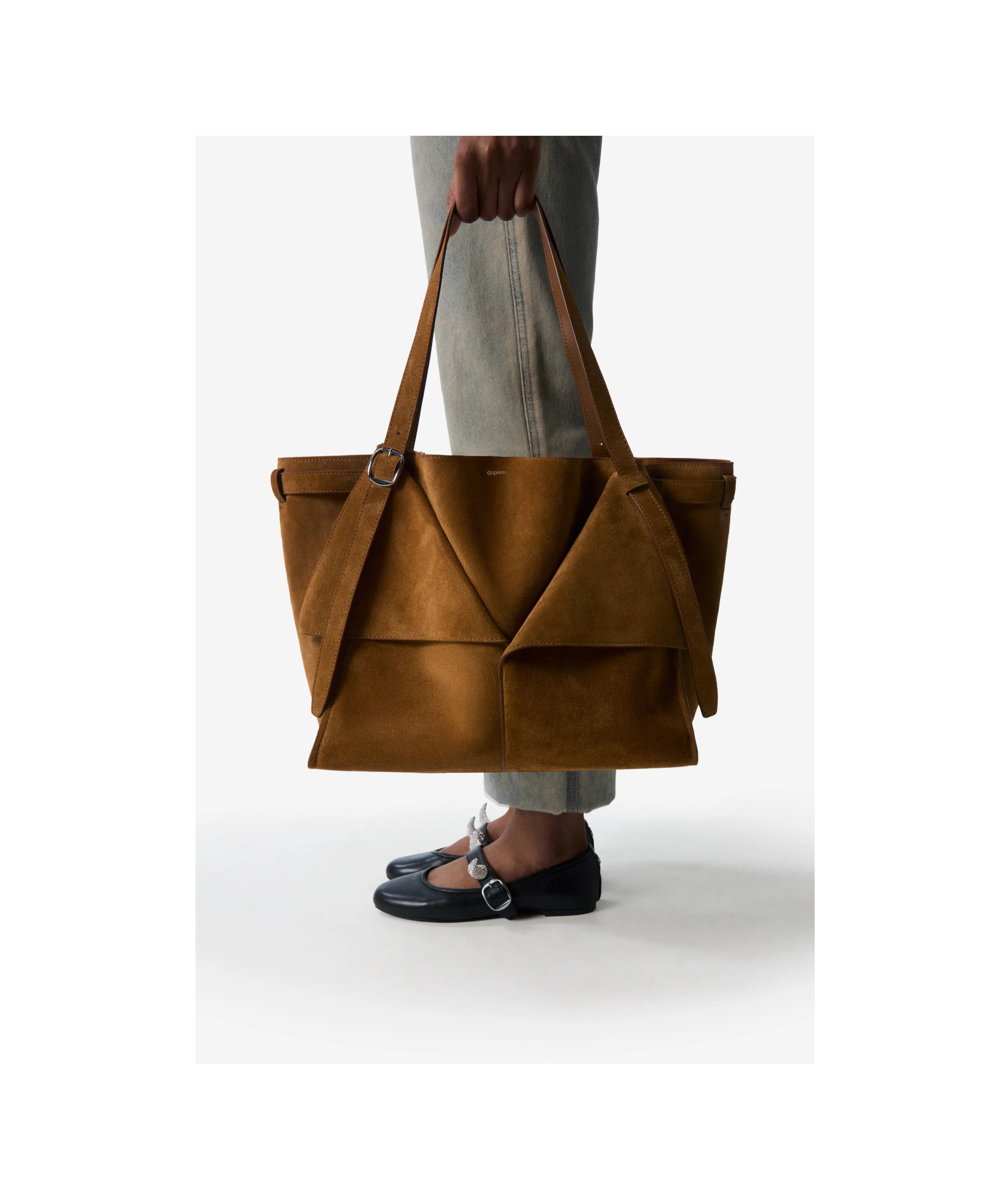 Coperni Suede Belt Cabas Bag