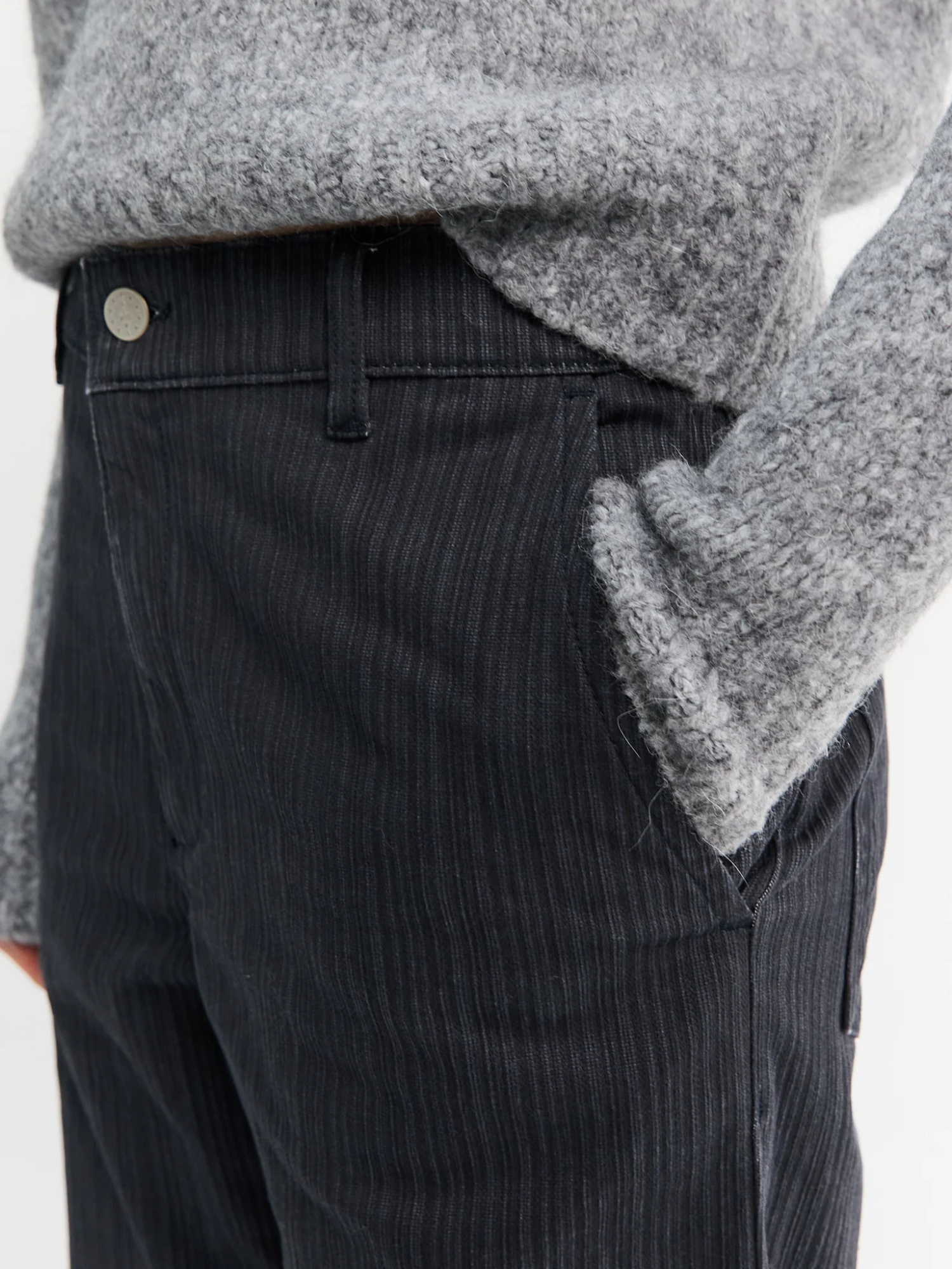 Paloma Wool Striped Detail Casual Pants In Black