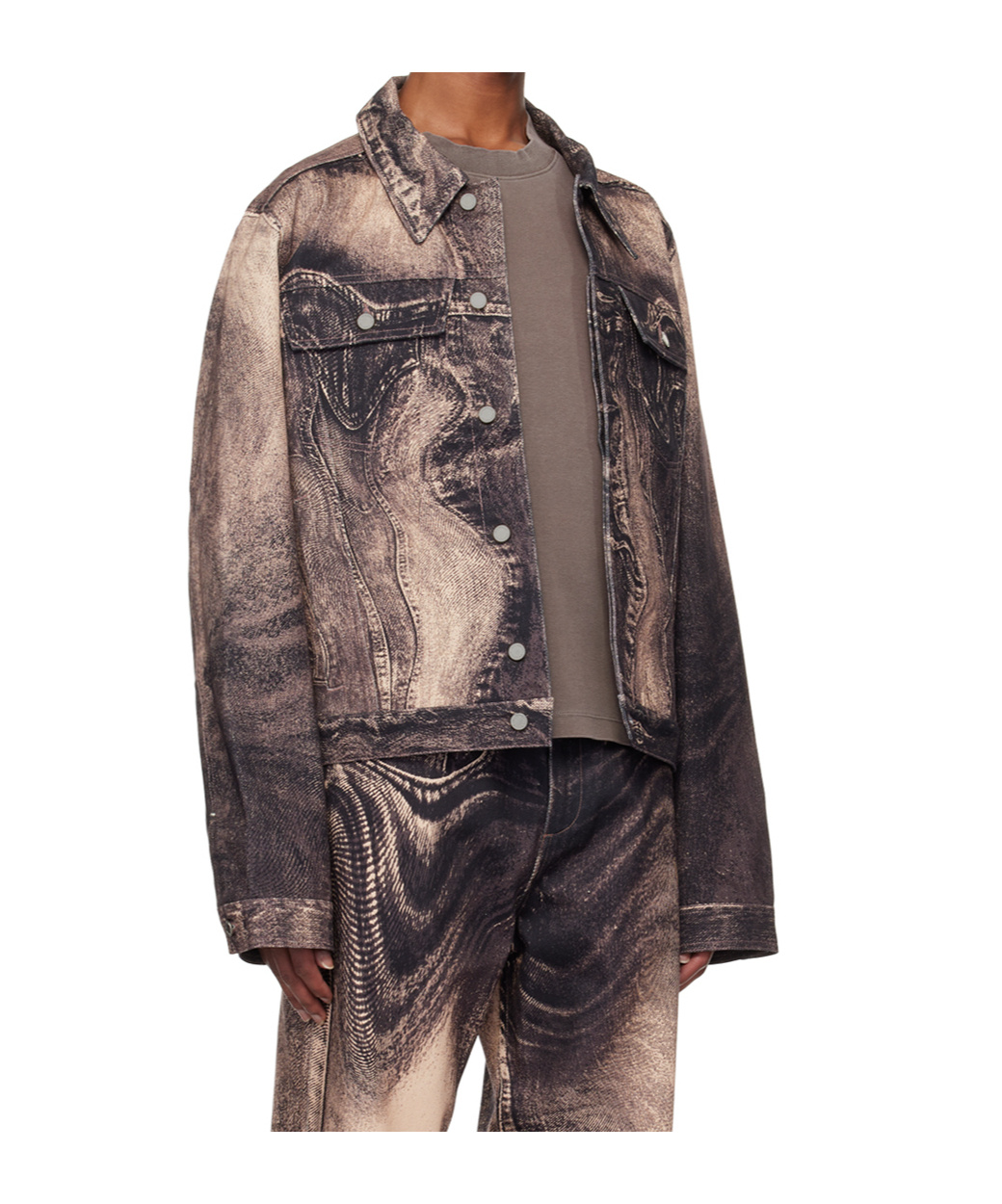 Camperlab Long-sleeved Denim Jacket In Black