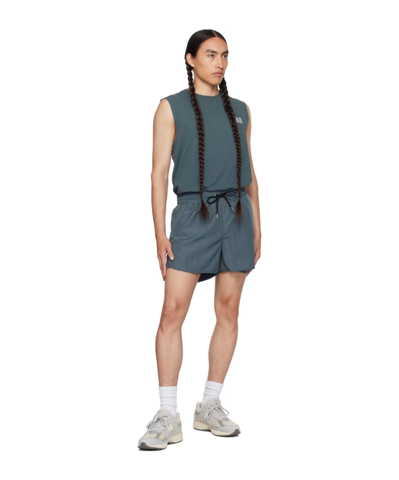 Sporty And Rich Drawstring Elastic Waist Shorts In Multicolor