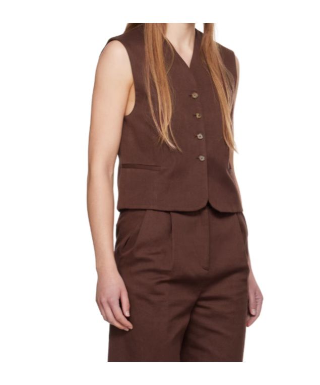 Loulou De Saison Iba Vest In Brown