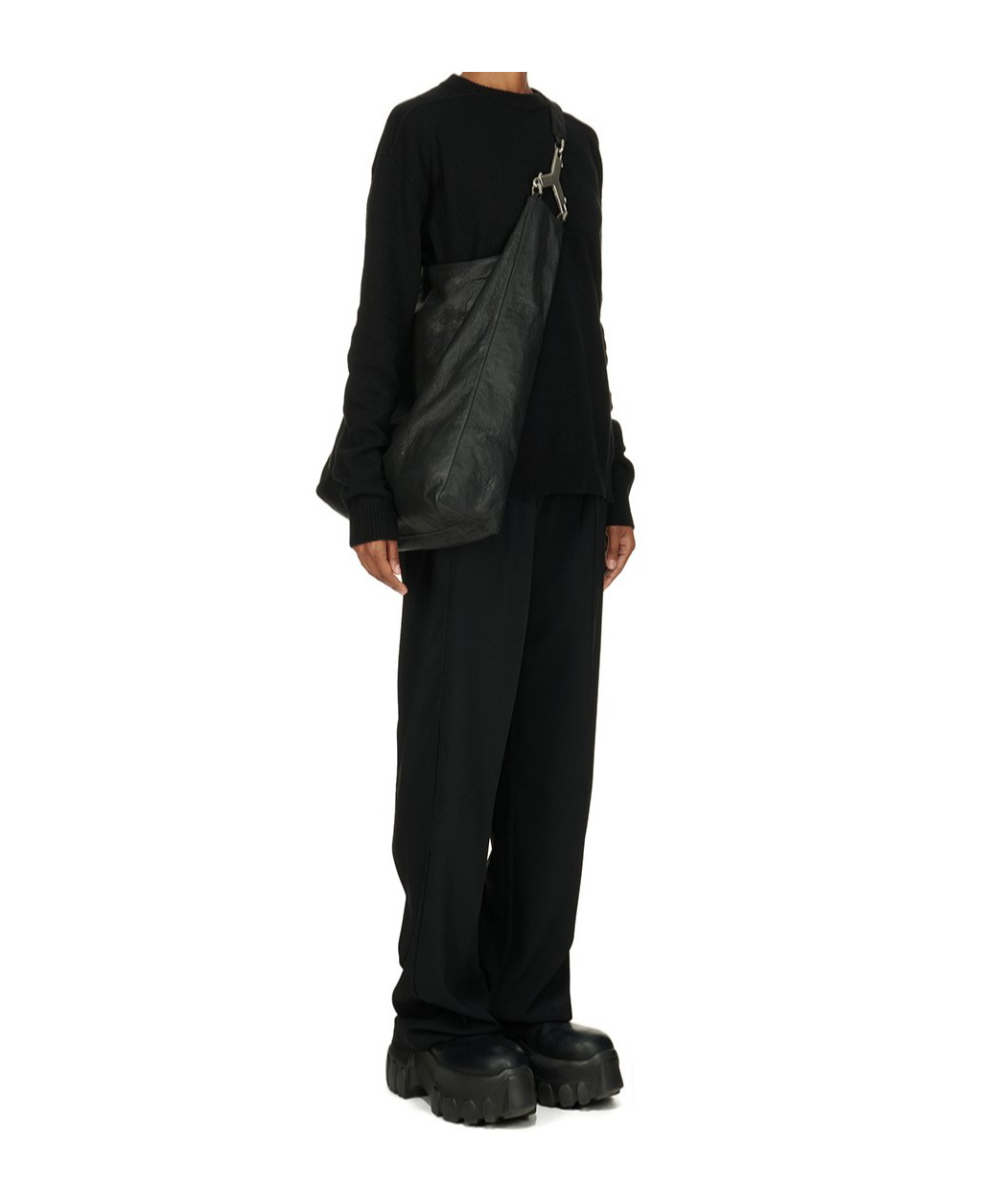Rick Owens Logo Shoulder Bag In Black