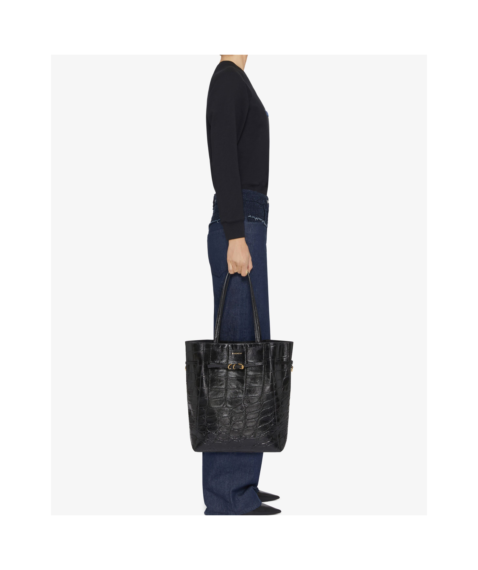 Givenchy Slim Fit Sweatshirt In Fleece With Cat Eye Embroidery In Black