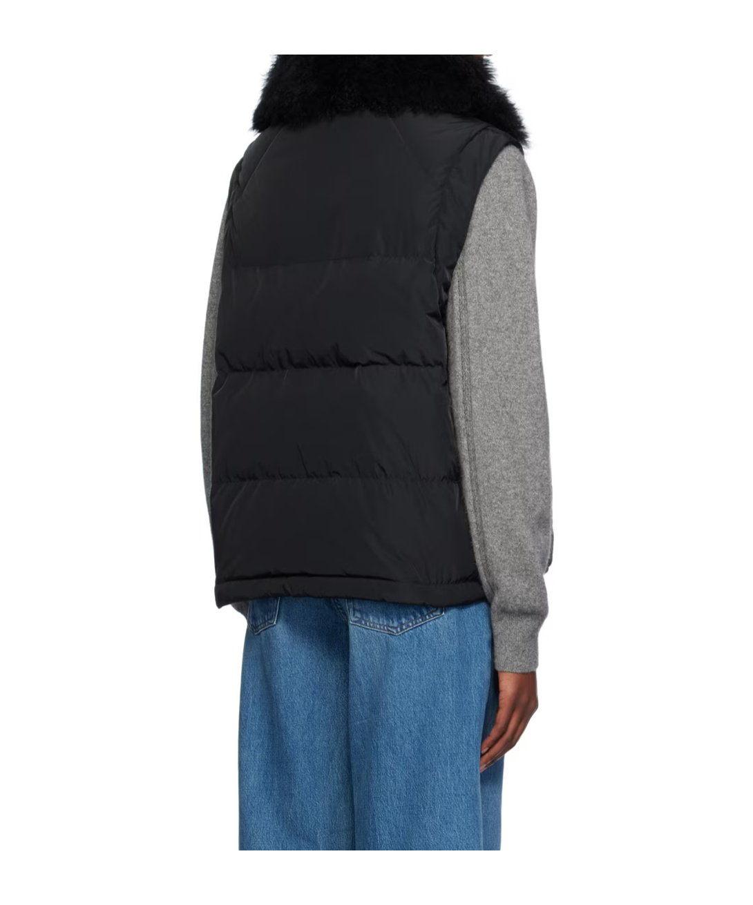 Shop Yves Salomon Quilted Zipper Down Jacket In Black