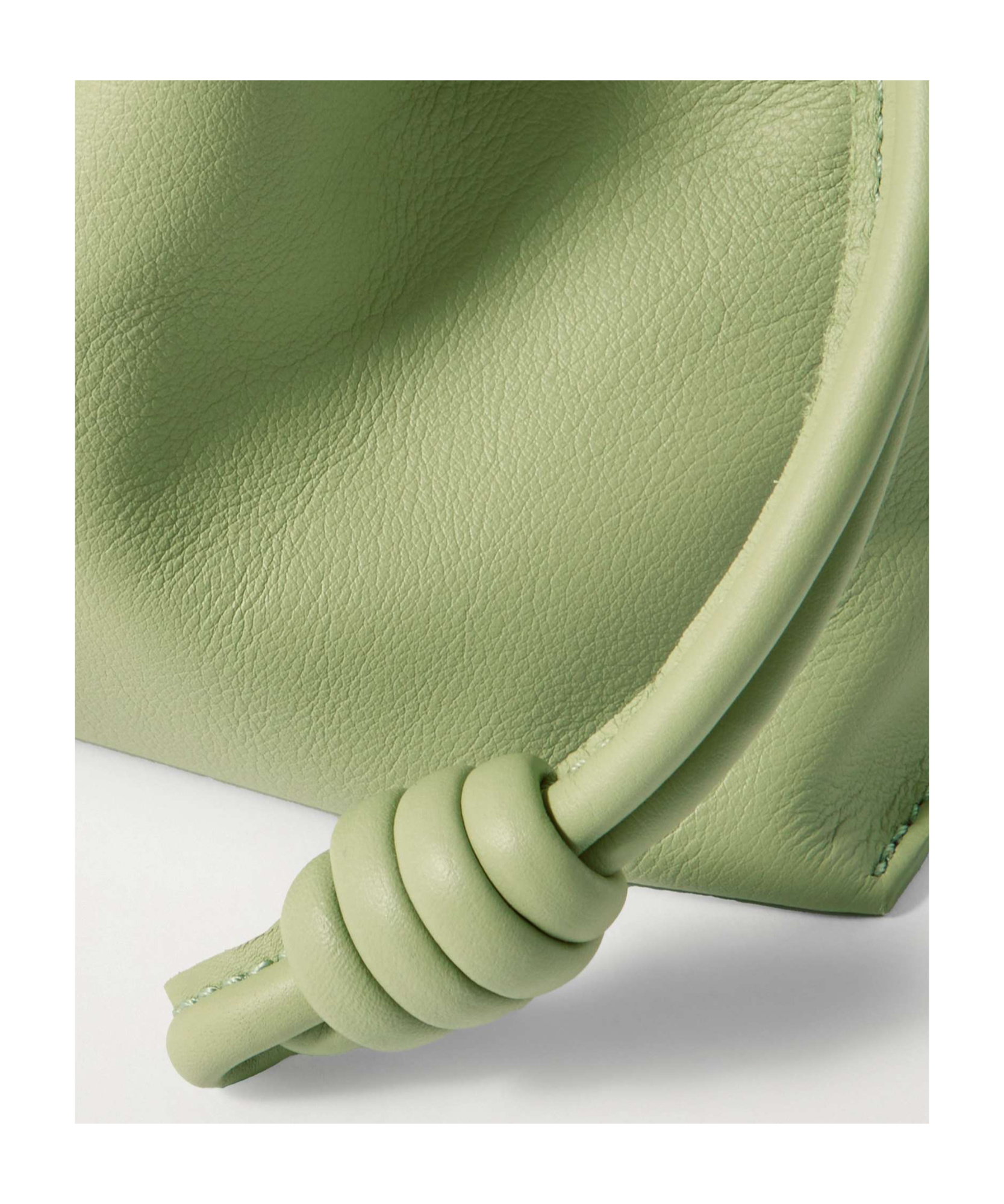 Loewe Womens Light Pear Flamenco Mini Leather Clutch Bag In Green