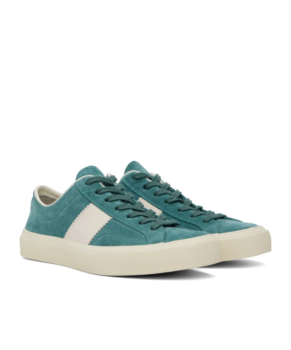 Tom Ford Round Head Flat Low-cut Skate Shoes In Blue