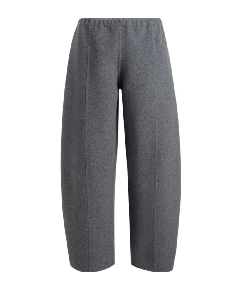 Khaite Elastic-waist Panelled Trousers In Gray