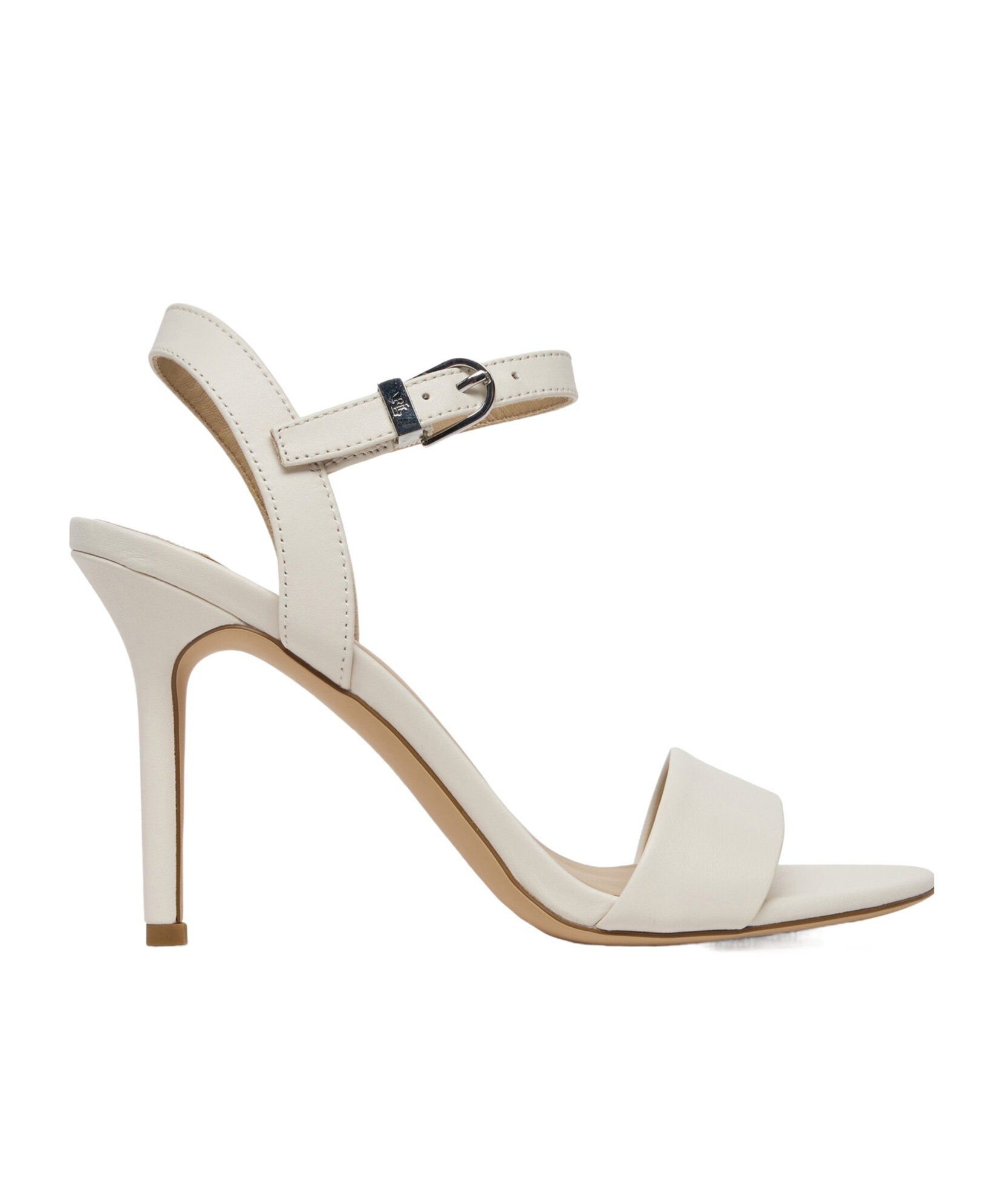 Polo Ralph Lauren Round Toe High Heel Sandals In Gray