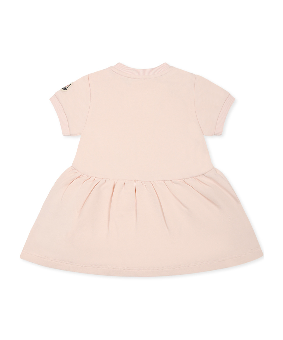 Moncler Short Sleeve Dress In Pink