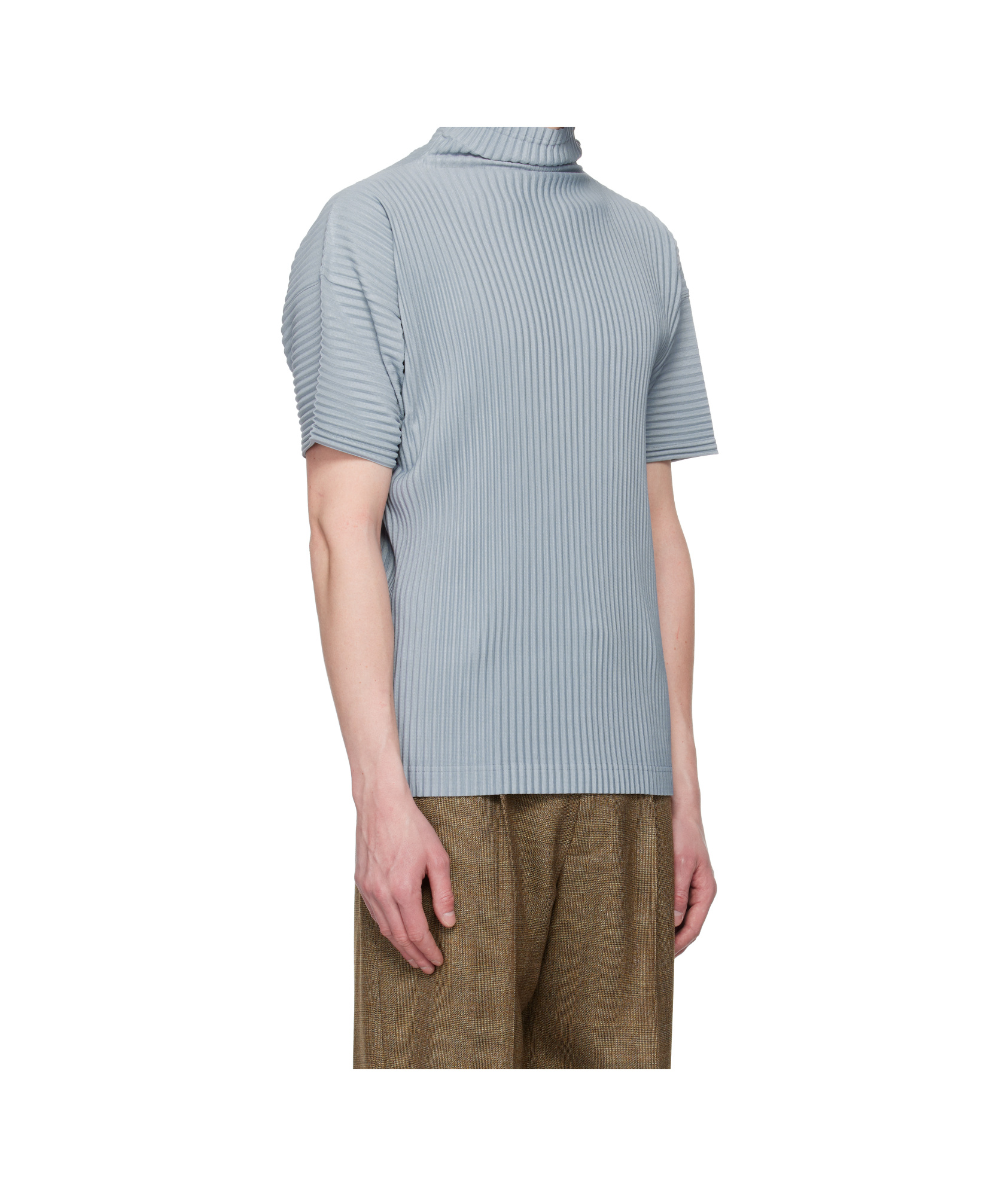 Issey Miyake Blue Color Pleats T-shirt