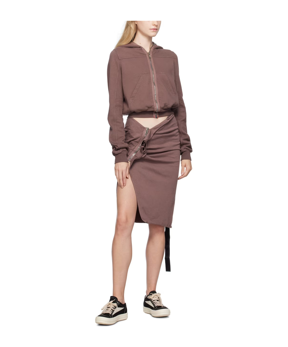 Rick Owens Drkshdw Edfu Skirt In Brown
