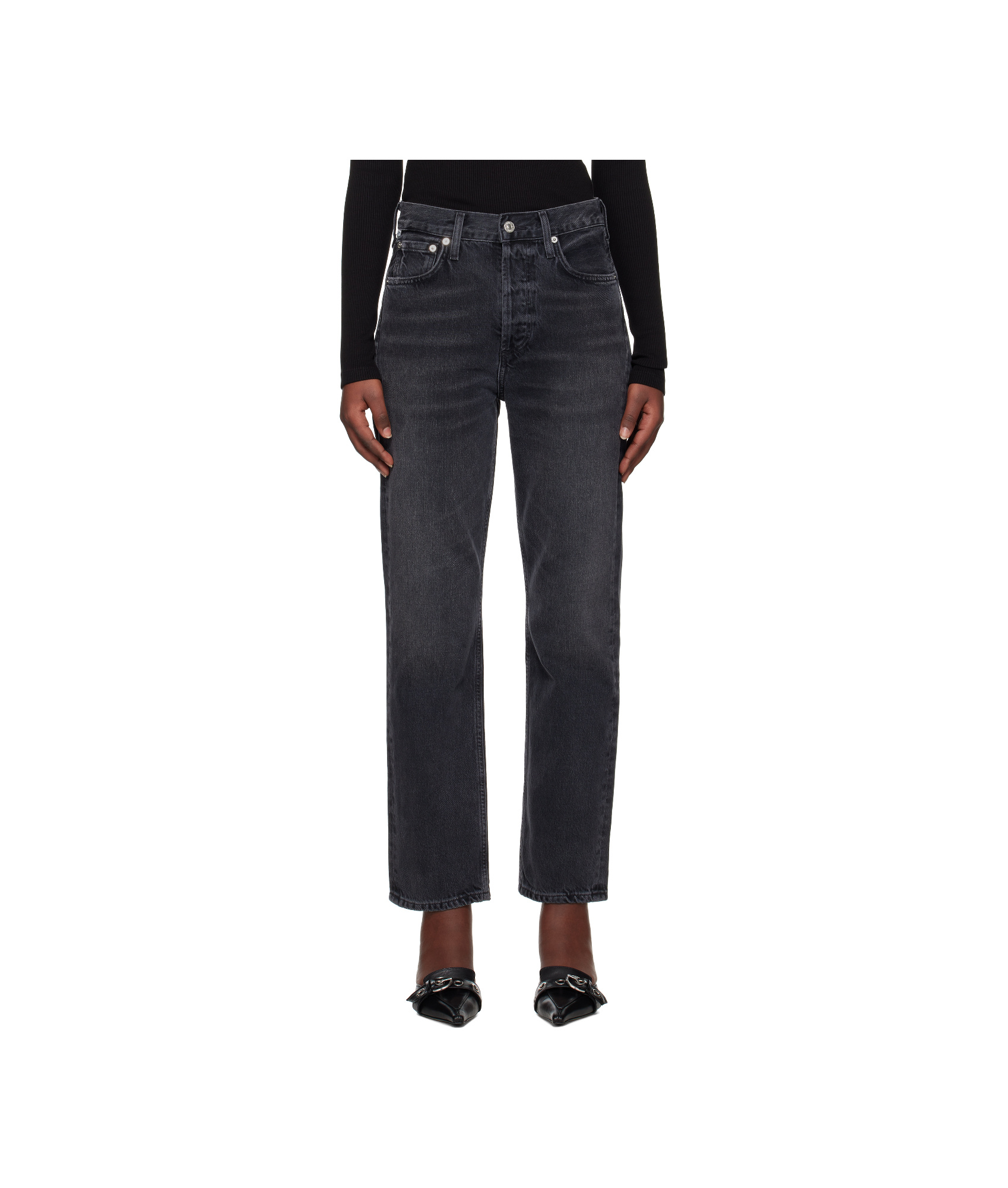 Citizen Of Humanity Daphne High Rise Stovepipe In Black