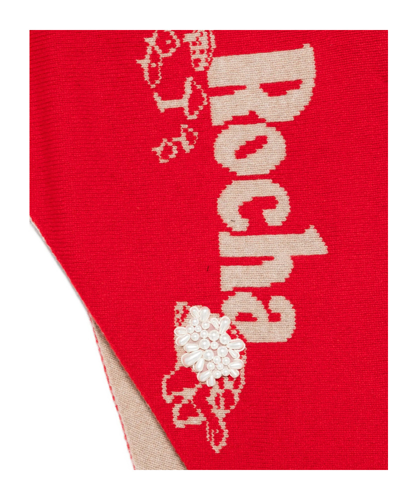 Simone Rocha Logo Intarsia Scarf In Multi