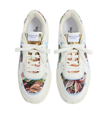 Shop Valentino Freedots Sneakers In White