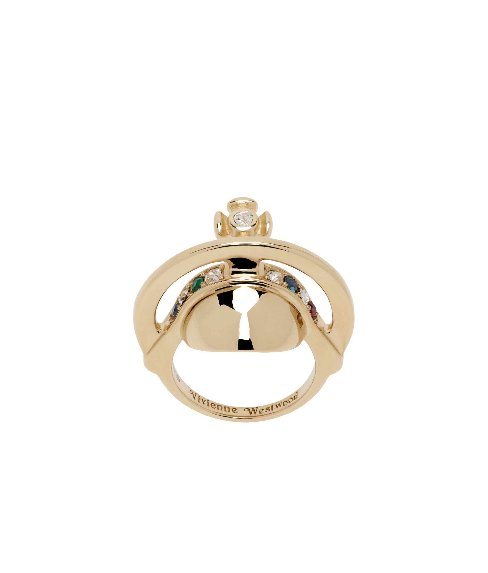 Vivienne Westwood Spherical Ring In Yellow
