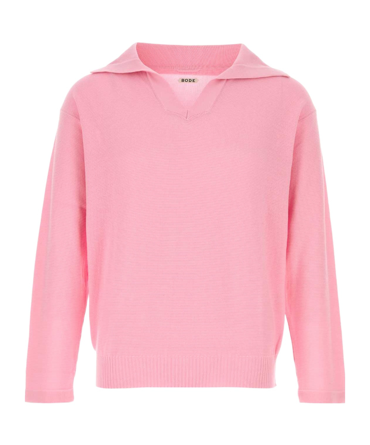 Bode Boxy Long Sleeve Polo In Multi
